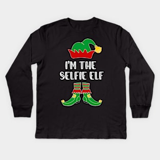 I'm The Selfie Elf Matching Family Group Christmas Kids Long Sleeve T-Shirt